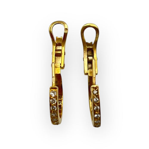 Boucles d'oreilles Créoles or jaune et diamants 58 Facettes 149060553