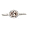 Bague 55 Bague en or avec diamant champagne et diamants blancs 58 Facettes AO-0002