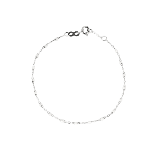 Bracelet GiGI CLOZEAU - Bracelet en or gris et résine blanche 58 Facettes MONTE0431X2