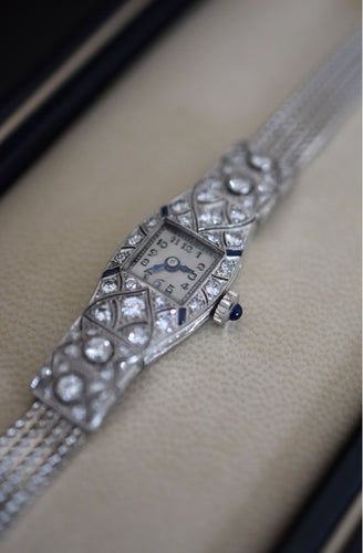 Montre CHOPARD - Montre femme Art Déco platine, or blanc, sertissage diamants, vers 1925 58 Facettes CHO-100