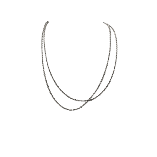 Collier Chaine or blanc 18 carats 58 Facettes