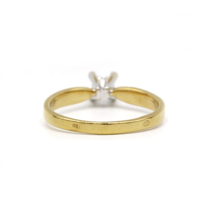 Bague 54 Solitaire or jaune diamant 58 Facettes 220567R