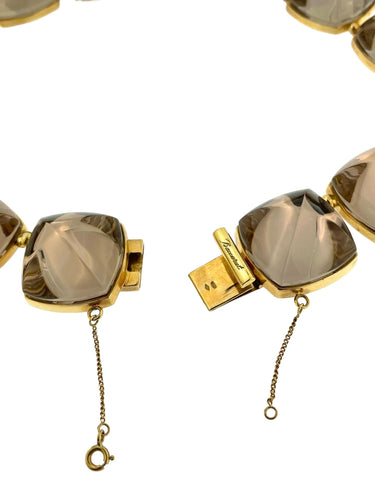 Collier Baccarat - Collier or jaune et cristaux de fumée 58 Facettes