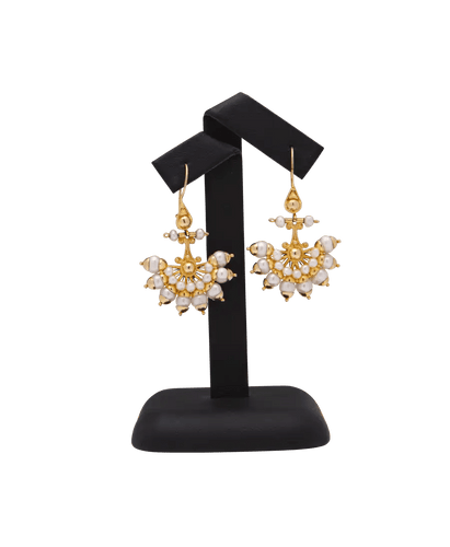 Boucles d'oreilles Boucles d'oreilles Bollywood Or 21K Perles 58 Facettes BO210121/BOLLYWOOD/PHOTO