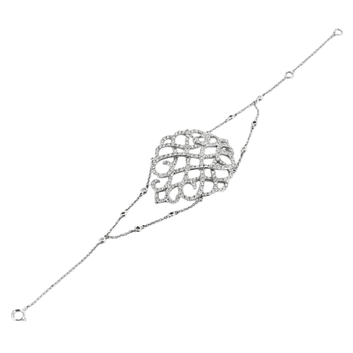 Bracelet Bracelet Dentelle or blanc diamants 58 Facettes LP22/17