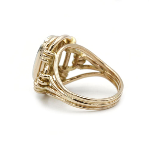 Bague 53 Bague - Or jaune et diamants rose cut 58 Facettes 1022