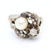 Bague 54 bague en or avec perle et saphir 58 Facettes E362871G