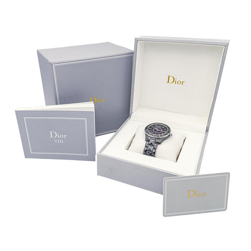 Montre Dior Montre VIII Céramique noir Améthyste 58 Facettes 4106498RV