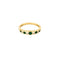 Bague 52 Demi-Alliance or jaune, émeraudes et diamants 58 Facettes ROD3421