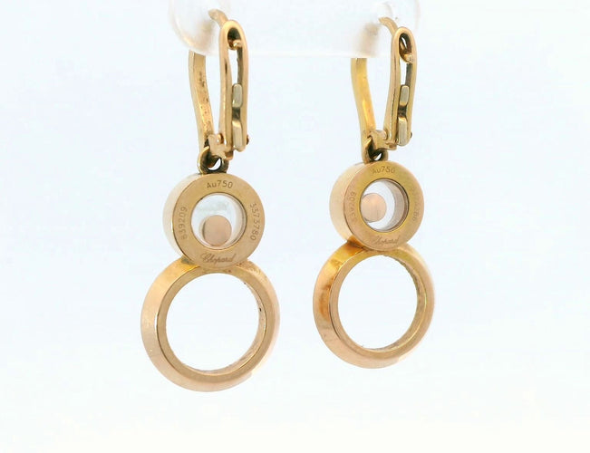 Boucles d'oreilles CHOPARD - Boucles d'oreilles Happy 8 en or rose 58 Facettes