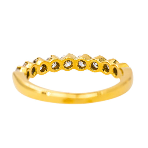 Bague 52 Bague Demi-alliance Or jaune Diamant 58 Facettes 4242529CN