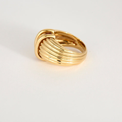 50 Bague jonc or jaune et rubis 58 Facettes LF14