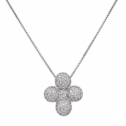 Collier Collier Or blanc Diamant 58 Facettes 4013324CN