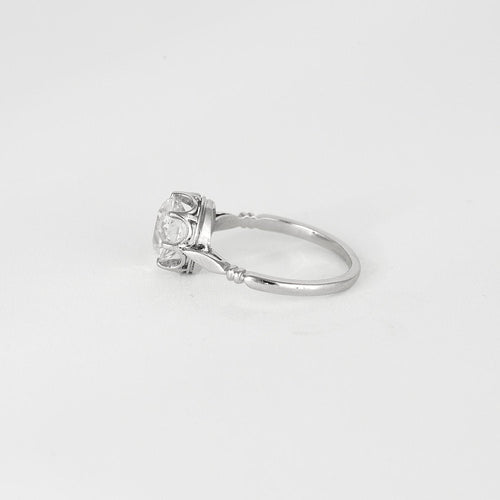 Bague 53 SOLITAIRE ANCIEN 2ct 58 Facettes M8957