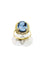 Bague 59 Bague Or jaune avec camée bleu 58 Facettes