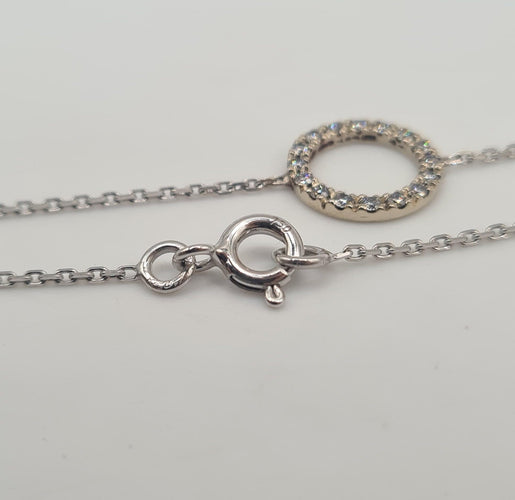 Bracelet Bracelet or blanc serti de diamants naturels 58 Facettes