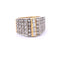 Bague 55 Bague en or jaune et blanc avec diamants 58 Facettes