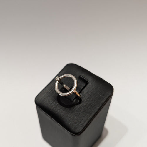 Bague 49 Bague or blanc diamant 58 Facettes