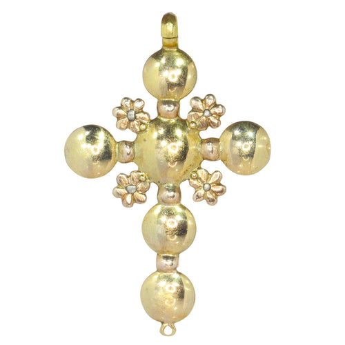 Pendentif Grandeur baroque des années 1680 : un pendentif en forme de croix en diamant 58 Facettes 22276-0136