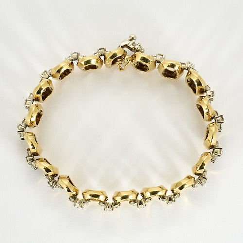 Bracelet Bracelet en Or jaune & blanc 18k 58 Facettes LEN1777