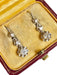 Earrings Art Deco earring white gold 18 diamonds 58 Facettes