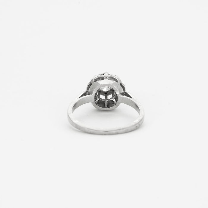 Bague 53 Bague solitaire platine et diamant 58 Facettes GU64