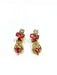 Boucles d'oreilles Paire de boucle d'oreilles or, rubis, diamants 58 Facettes