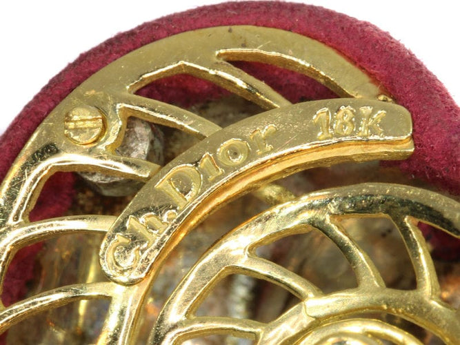 Boucles d'oreilles Bijoux emblématiques des années 60 : boucles d'oreilles et broche escargot de Christian Dior avec diamants de 6,74 ct 58 Facettes 18134-0007