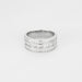 Bague Bague en Platine et diamants princesses, baguettes et ronds en demie alliance. 58 Facettes