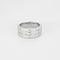 Bague Bague en Platine et diamants princesses, baguettes et ronds en demie alliance. 58 Facettes