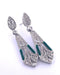 Boucles d'oreilles Boucles d'oreilles en or blanc, diamants et émail vert 58 Facettes