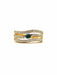 Ring 54 Vintage ring in 18 carat gold with 8/8 diamonds and sapphire 58 Facettes