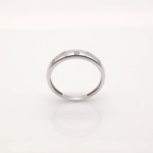 Bague 54 Bague Or blanc et Diamants 58 Facettes