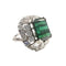 Bague 54 Bague en or avec diamants et tourmaline verte 58 Facettes Q107B (946)