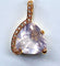 Pendentif Pendentif en or jaune 18 carats en quartz rose et diamants 58 Facettes AB190