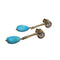 Boucles d'oreilles Boucles d'oreilles en turquoise et diamants, en or jaune 18 carats 58 Facettes PE144