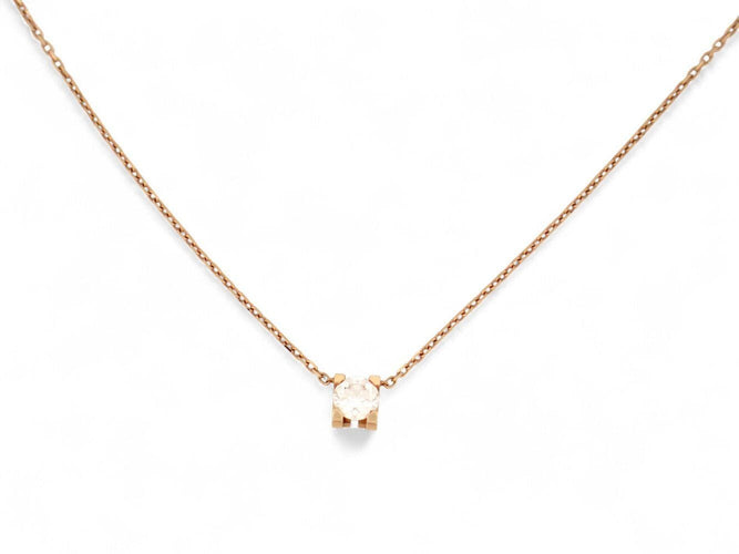 Collier collier CARTIER crn7063100 pendentif en or rose 18k diamant 0.32 ct 58 Facettes 270983