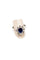 Bague 62 Bague or blanc, saphir et diamants 58 Facettes 240462