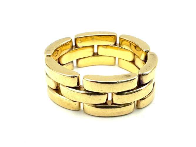 Bague 54 CARTIER. Collection "Panthère", bague or jaune 18K (full set) 58 Facettes