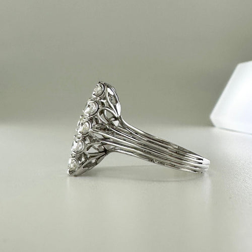 BAGUE PAVEE DE DIAMANTS EN OR GRIS 18K 58 Facettes 0