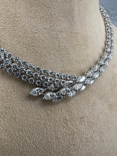 Collier Marquise & Round Diamond high-end necklace 58 Facettes NECK-453