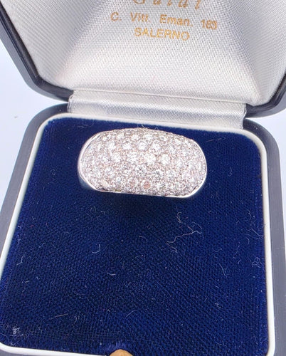 Bague 56 Bague en or blanc 18 carats avec diamants 58 Facettes