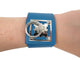 Bracelet bracelet HERMES creneau cuir graine bleu 17 cm blue 58 Facettes 268886
