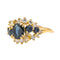 Bague 56 Bague Or jaune Saphir, Diamant 58 Facettes 4002854CN
