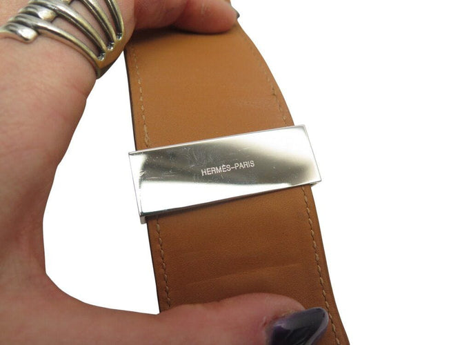 Collier bracelet HERMES medor collier de chien cdc en cuir de crocodile alligator 58 Facettes 268023