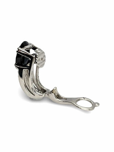 Boucles d'oreilles Boucles d'oreilles Mauboussin or blanc saphir 4,8 ct et diamants 0,40 ct 58 Facettes 987