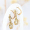 Boucles d'oreilles Boucles d'oreilles vintage en or jaune du XXe siècle avec diamants naturels 58 Facettes