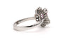 Bague 54 Bague contemporaine sertie d’un saphir rose en or blanc et diamants 58 Facettes 23282