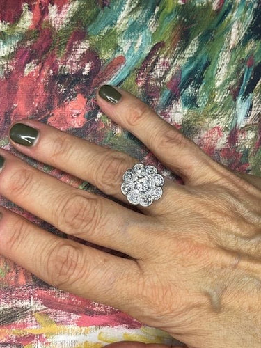 Bague Bague diamants, début XXéme, travail Français 58 Facettes