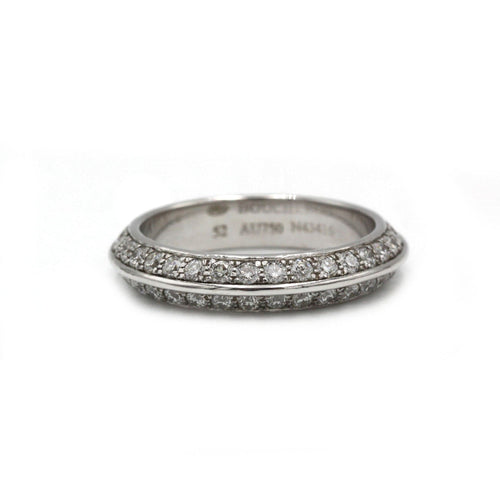 BOUCHERON - Double alliance or blanc et diamants, numérotée